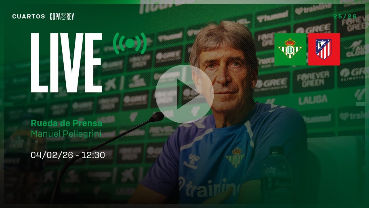 Rueda de prensa de Manuel Pellegrini previa al #RealBetisAtleti ⚽💚