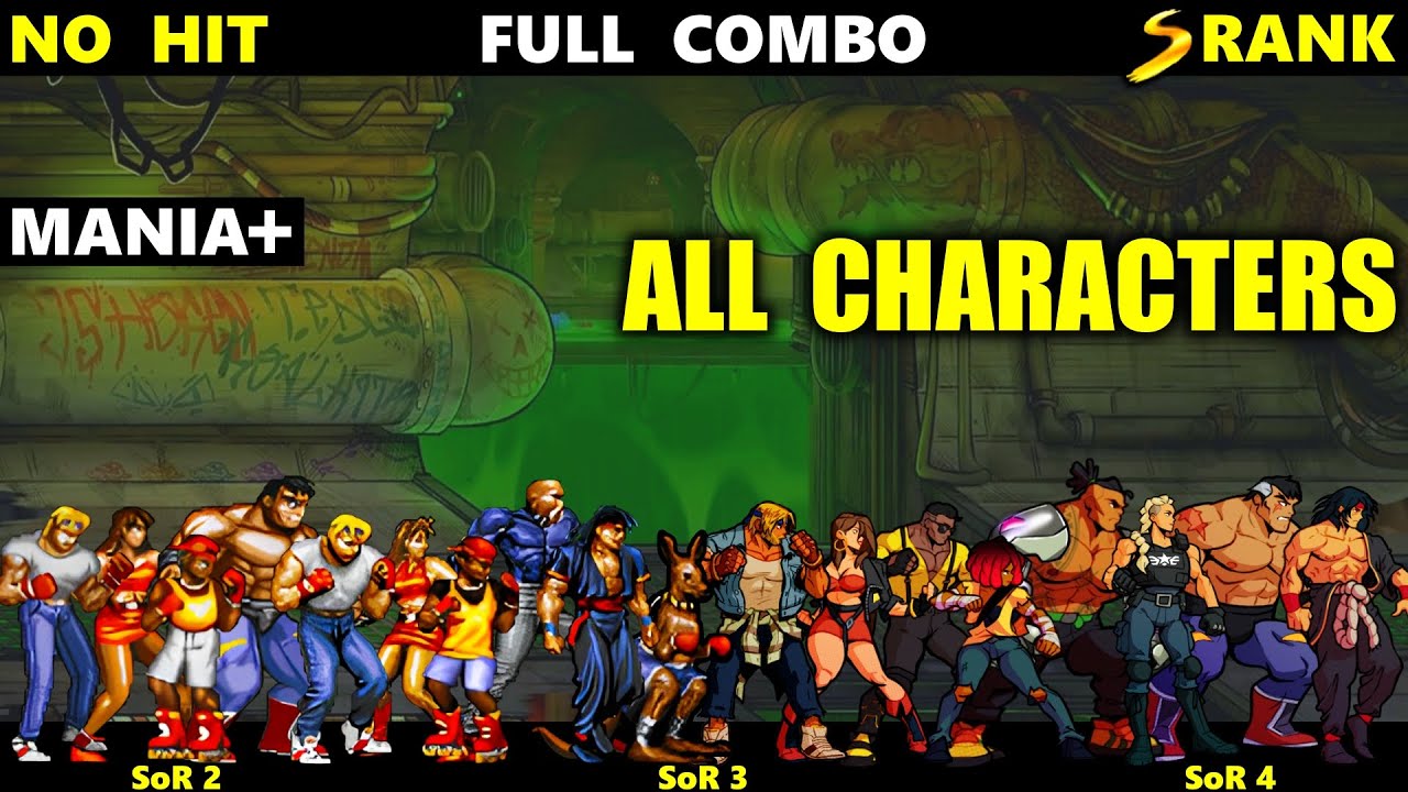 Streets of Rage 4 Stage 5 Full Combo Mania+ ALL Characters