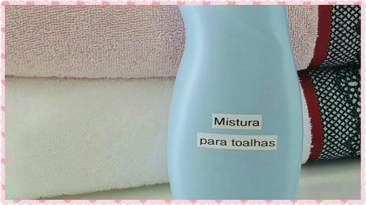 MISTURA PARA DEIXAR AS TOALHAS DE BANHO MACIAS