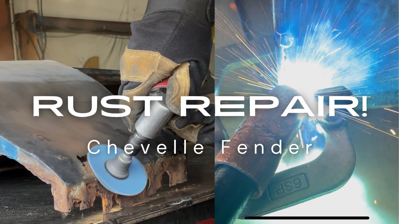 Made a new patch panel for the Chevelle fender. SO MUCH RUST!