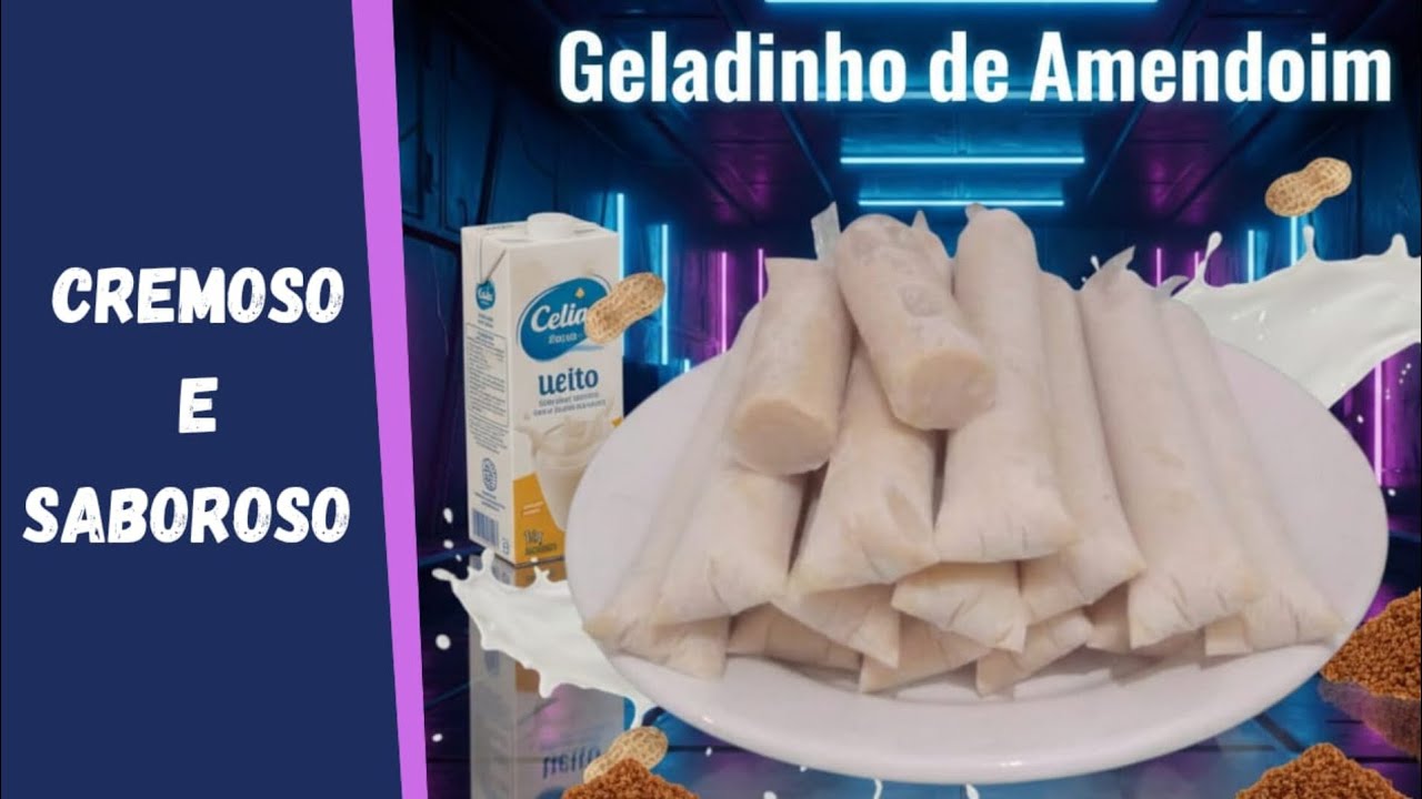 #Geladinho CREMOSO De Amendoim Sem Leite Condensado  Receita de Verão 