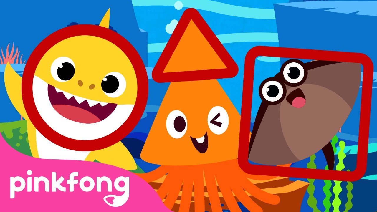Learn Shapes with Squid🦑 & Baby Shark 🔵🔺◾️ |+Compilation | Pinkfong Shape Songs for Children