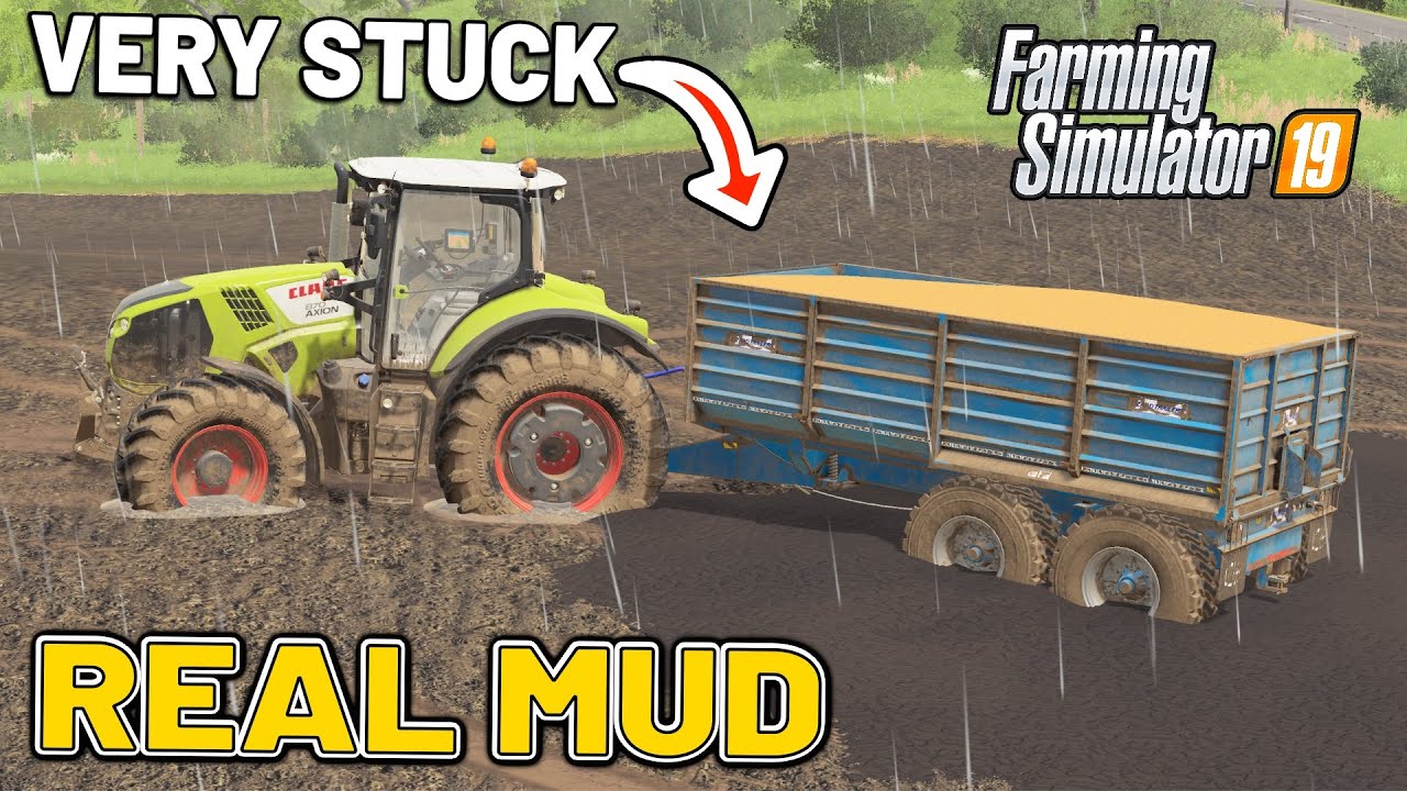 STUCK IN THE MUD! REAL MUD | Purbeck Valley Farm Farming Simulator 19 - Episode 28