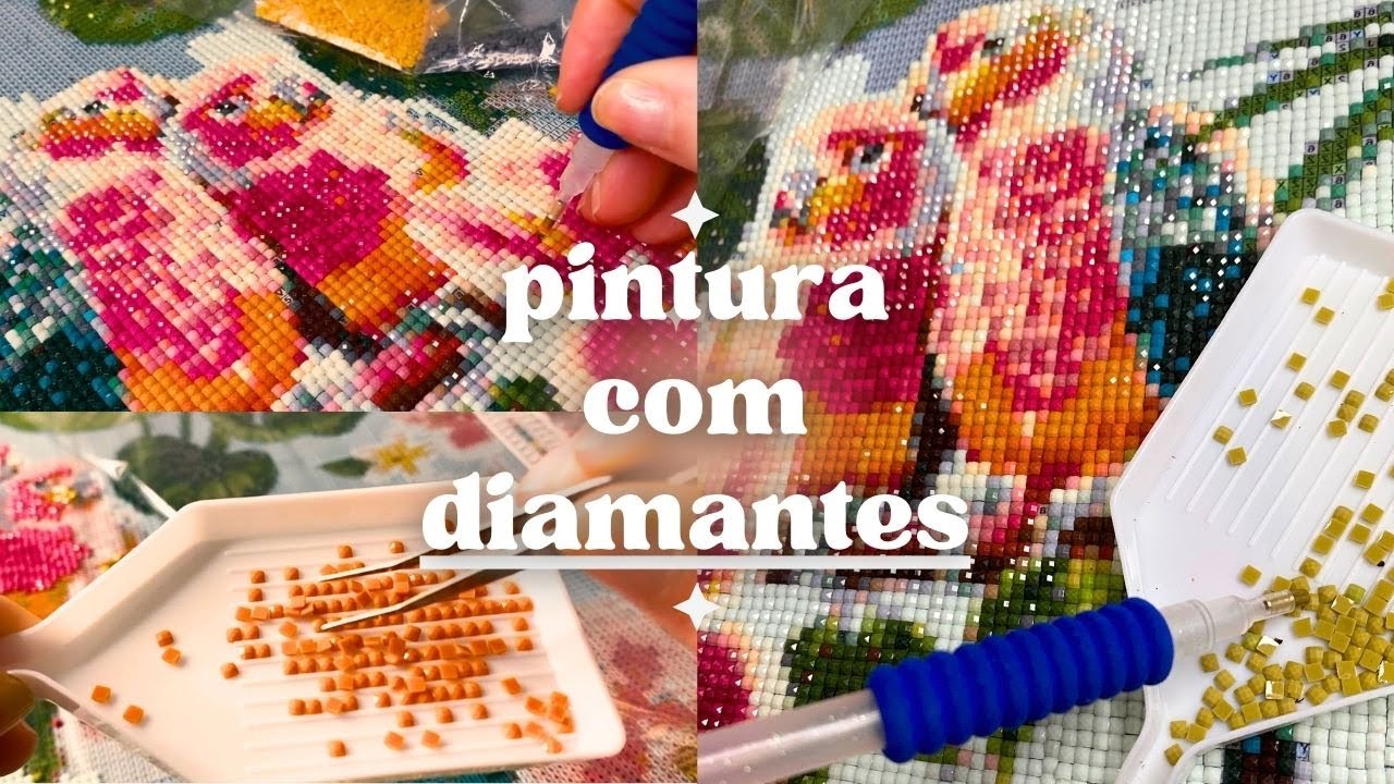 Como Pintar com diamantes kit Craft Ease | Diamond Art Painting (Arte terapia) 💛 #diamondpainting
