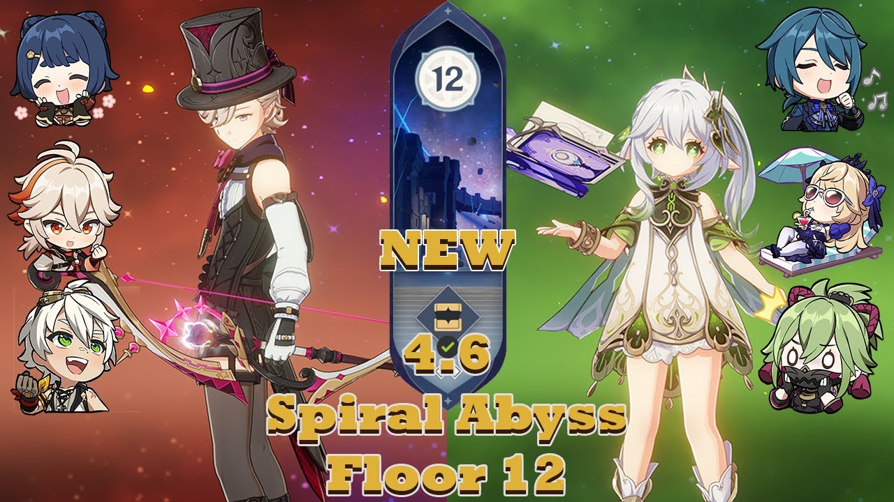 [4.6 Abyss] Lyney Mono Pyro & Nahida Hyperbloom 4.6 Spiral Abyss floor 12 | Genshin Impact