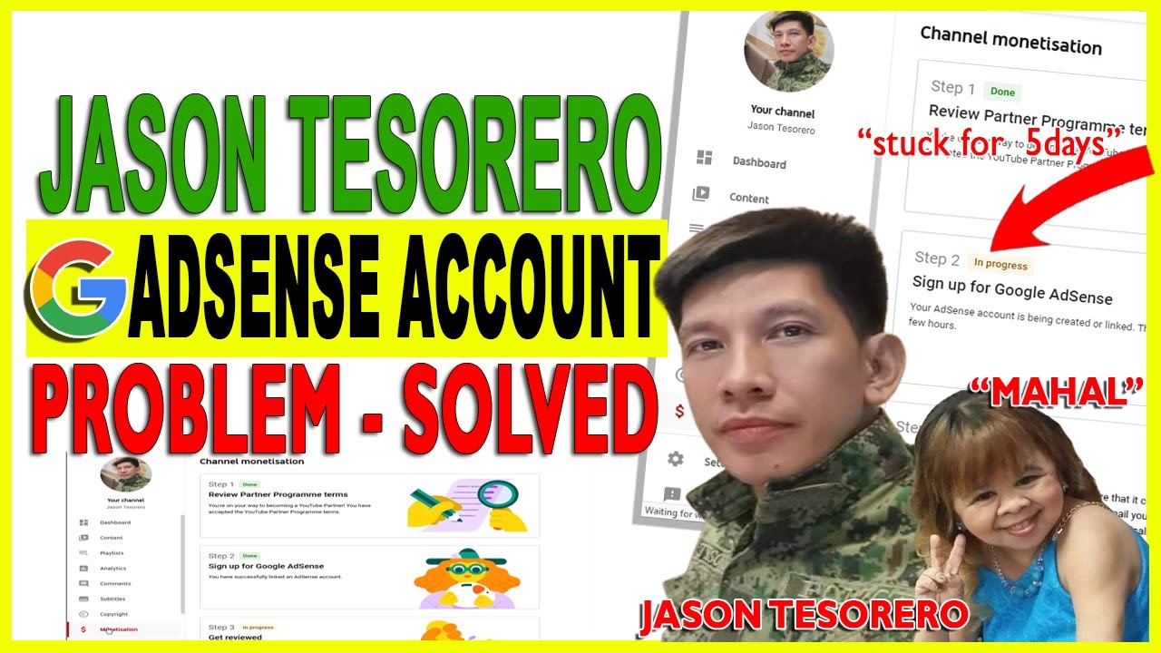 JAYSON TESORERO GOOGLE ADSENSE ERROR PROBLEM - SOLVED