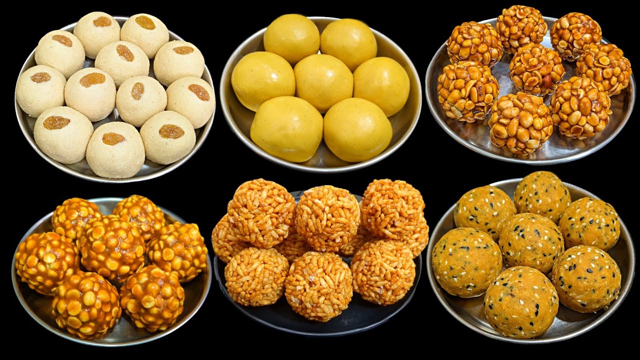 ಪಂಚಮಿಗೆ  6 ತರಹದ ಉಂಡೆ ಅತೀ ಸುಲಭ ವಿಧಾನದಲ್ಲಿ ಮಾಡ್ರಿ | Shenga Unde | Rave Unde | Besan Laadu |Unde Recipe