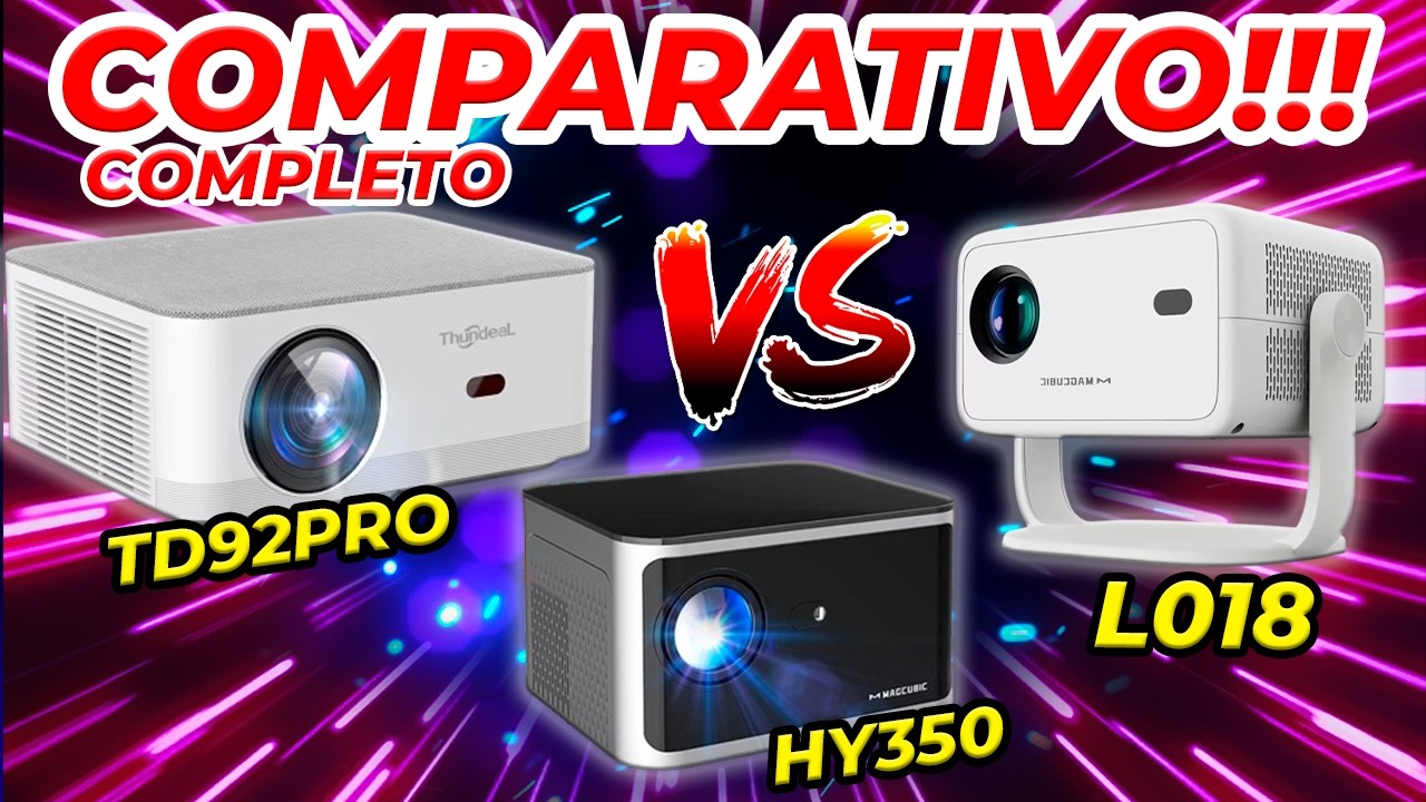 Qual é o melhor projetor? ThundeaL TD92PRO, Magcubic L018, Magcubic HY350! Comparativo Completo!!!