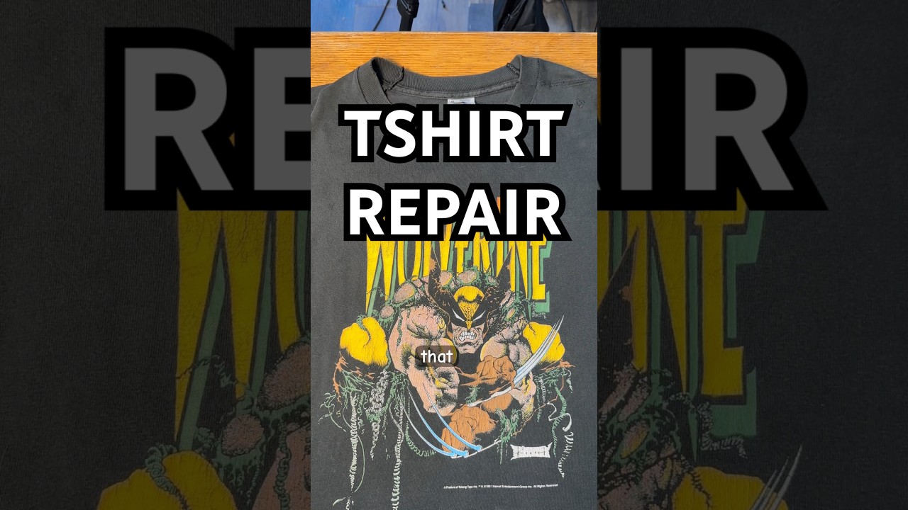 1991 WOLVERINE REPAIRED #clothingrepair #vintageclothing