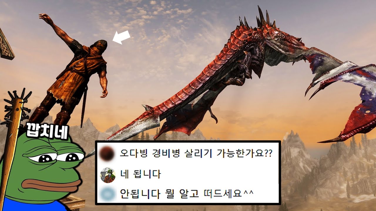 이 스카이림 경비병은 정말 살릴 수 없을까?