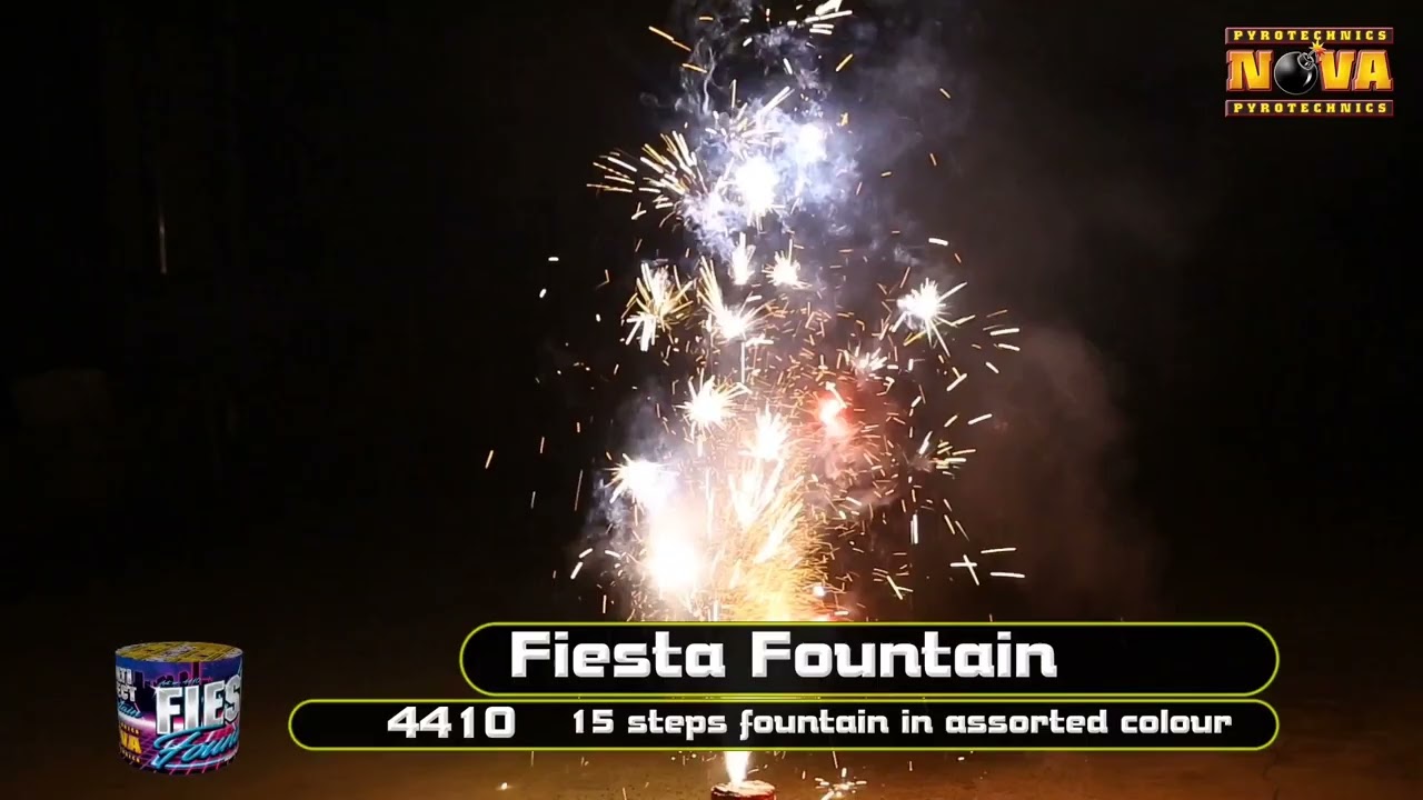 Fiesta fountain 2023 versjon Nova Pyrotechnics, TTO Production Fyrverkeri Norge.
