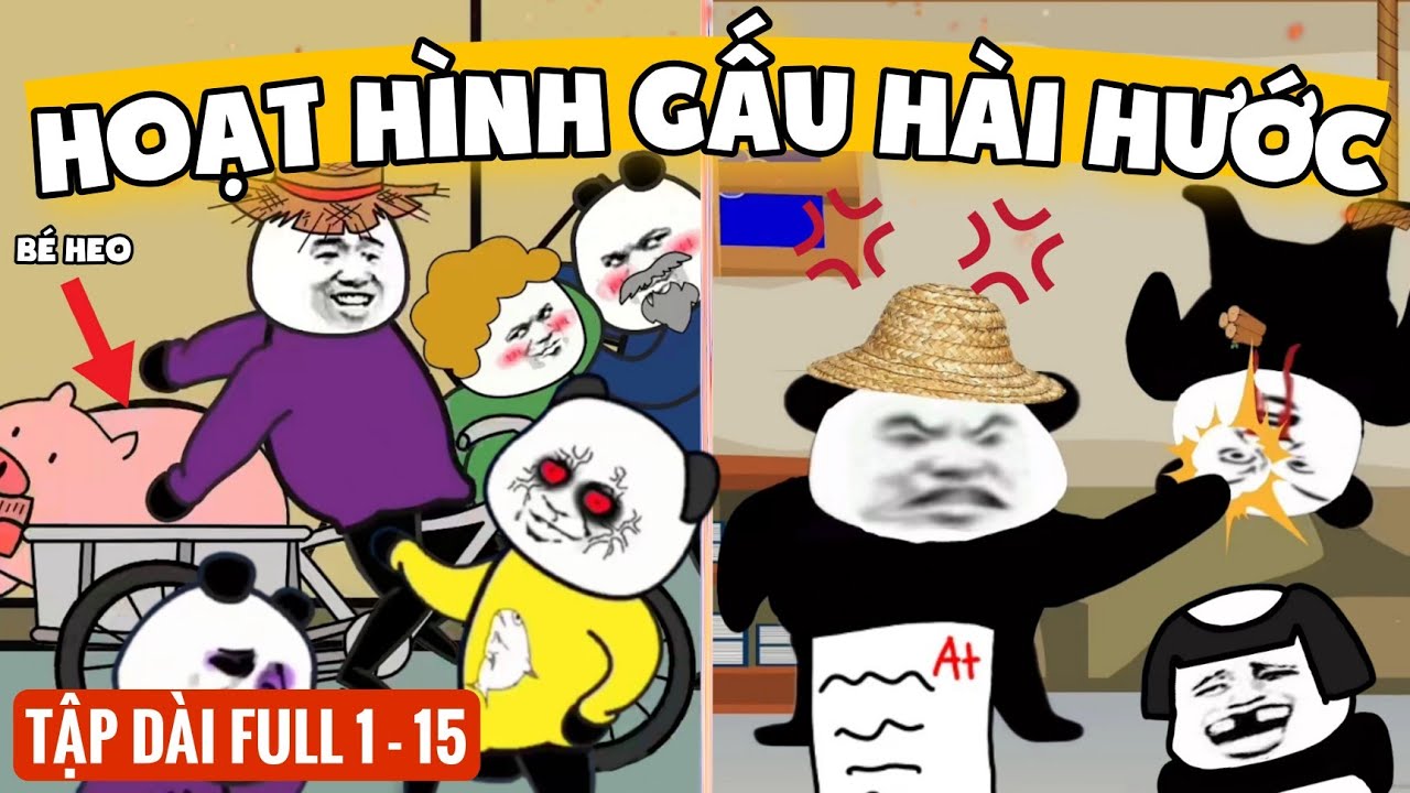 GẤU HÀI HƯỚC - TẬP DÀI: Thuốc Xổ, Nghịch Ngu, Trốn Đi Net... Tổng Hợp Hoạt Hình Gấu Hài Hước Phần 1
