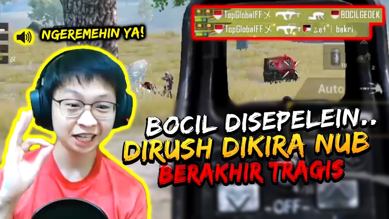 BOCIL TOP GLOBAL FF DIREMEHIN! DI RUSH BOCIL GEDEK! BENERAN GA BOONG! | PUBG MOBILE