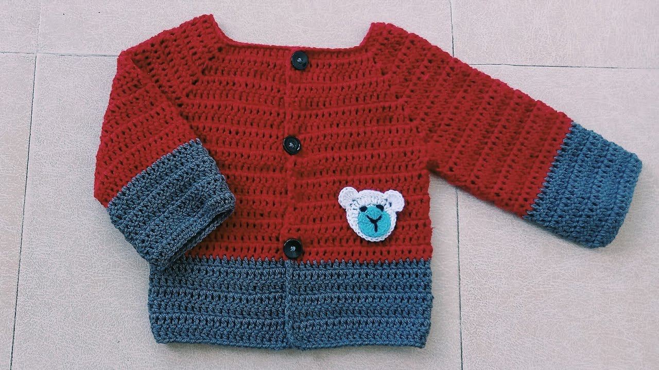 super easy crochet sweater for beginners  (2 to 3 years old) (subtitles available)