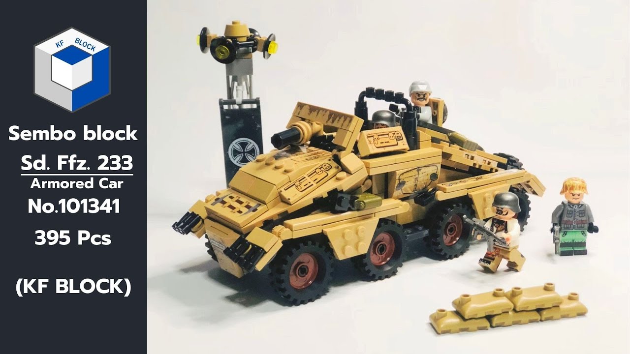 Sembo block  Schwerer Panzerspähwagen Sd. Kfz. 233 101341   . 395 Pcs  ( Speed build )