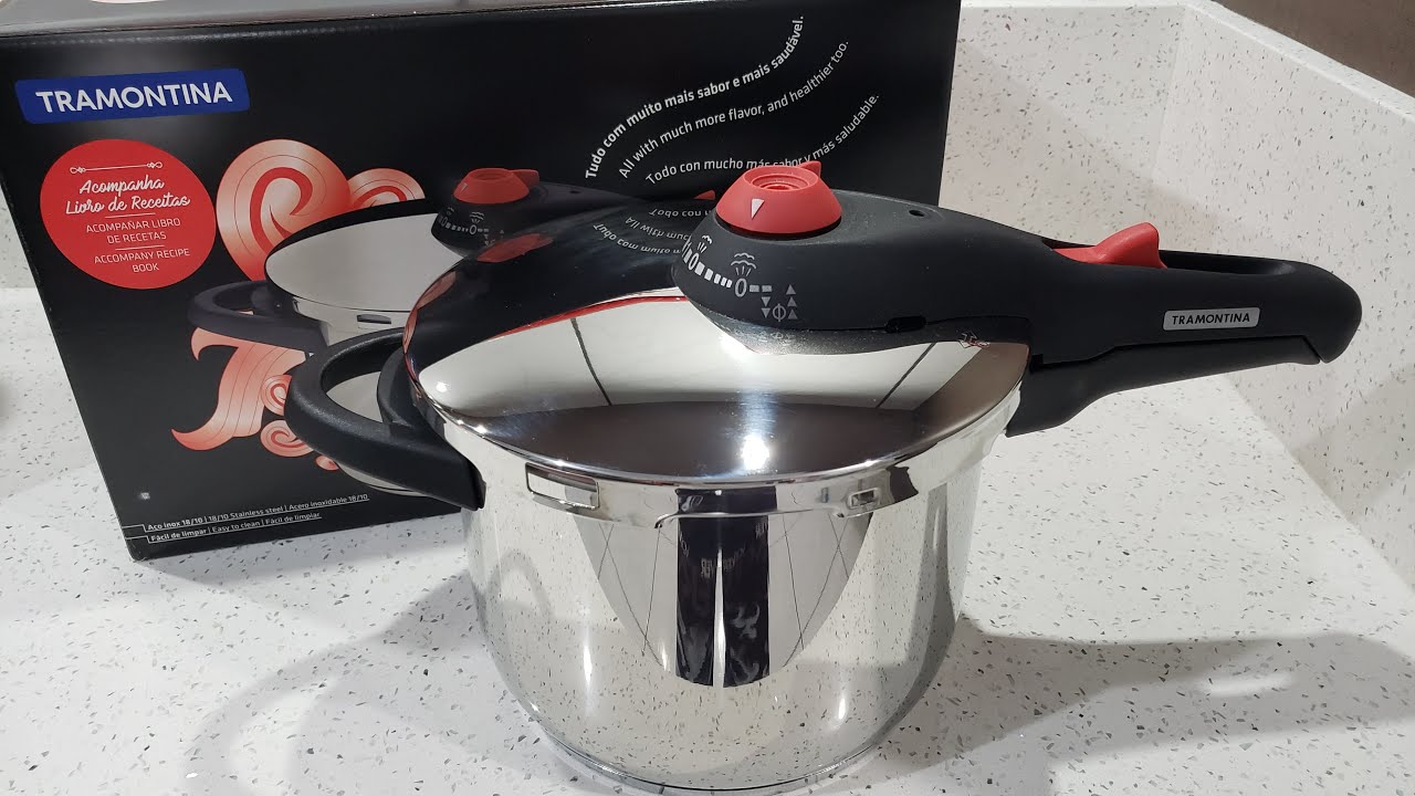 Panela De Pressão Aço Inox Solar 6 Litros Tramontina