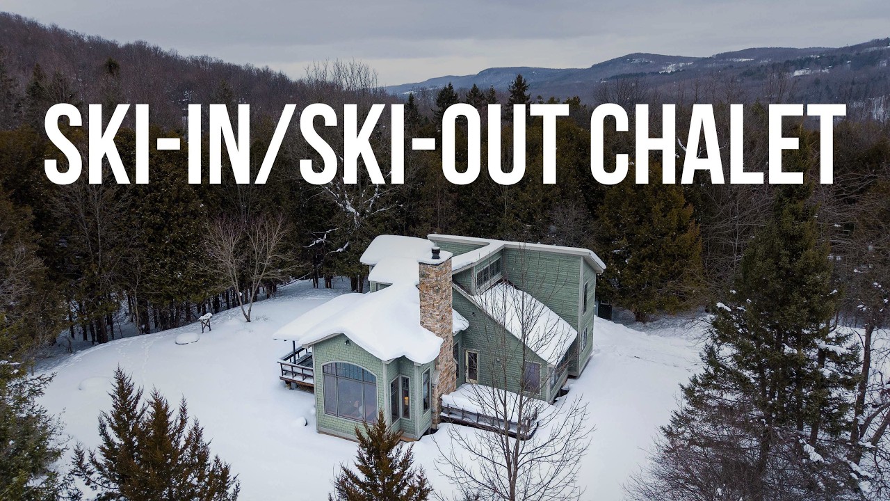 Step Inside a Grey Highlands Chalet | Vaulted Timber Ceilings & Cozy Fireplace Living
