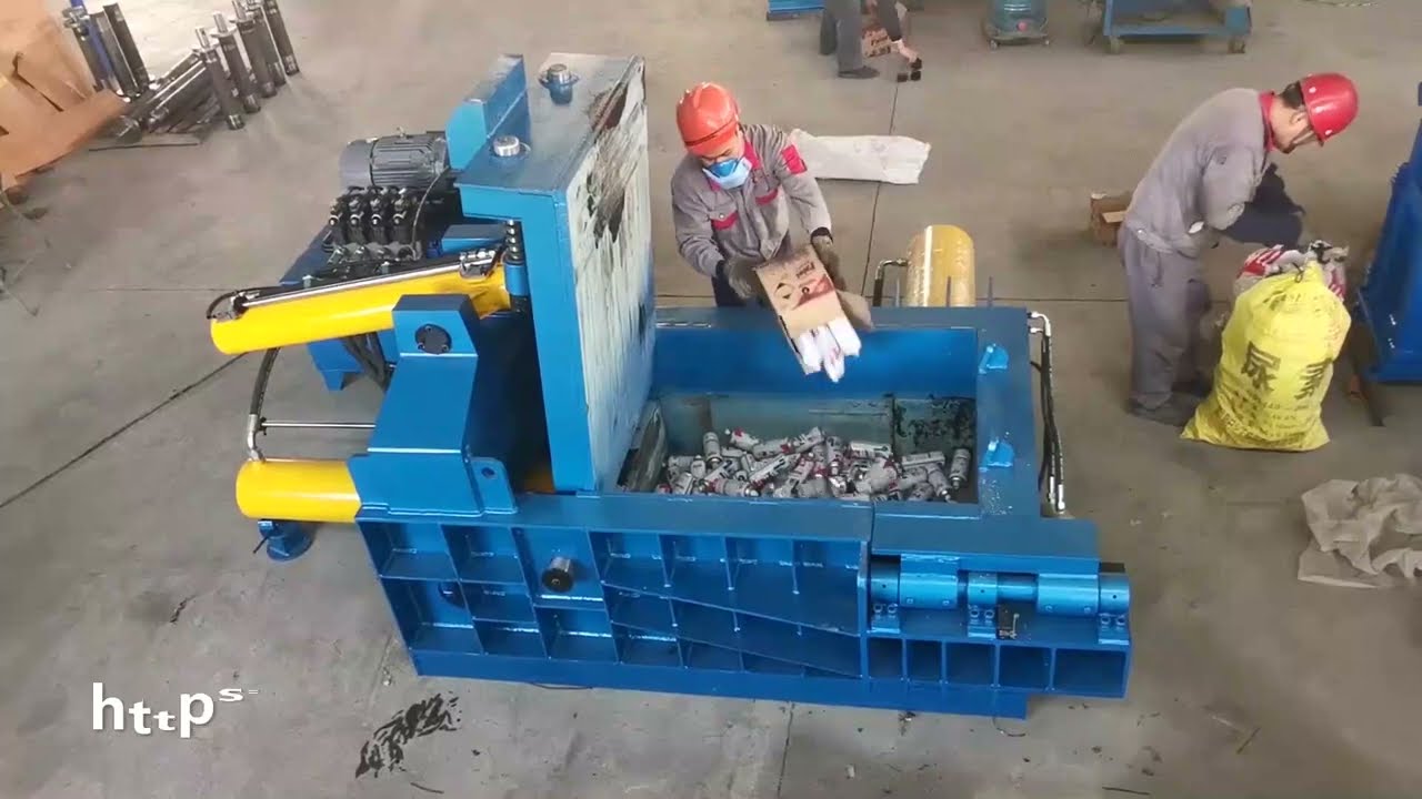 Waste cans baler machine for sale, Aluminum cans compactor, Steel can baling press machine - SKBALER