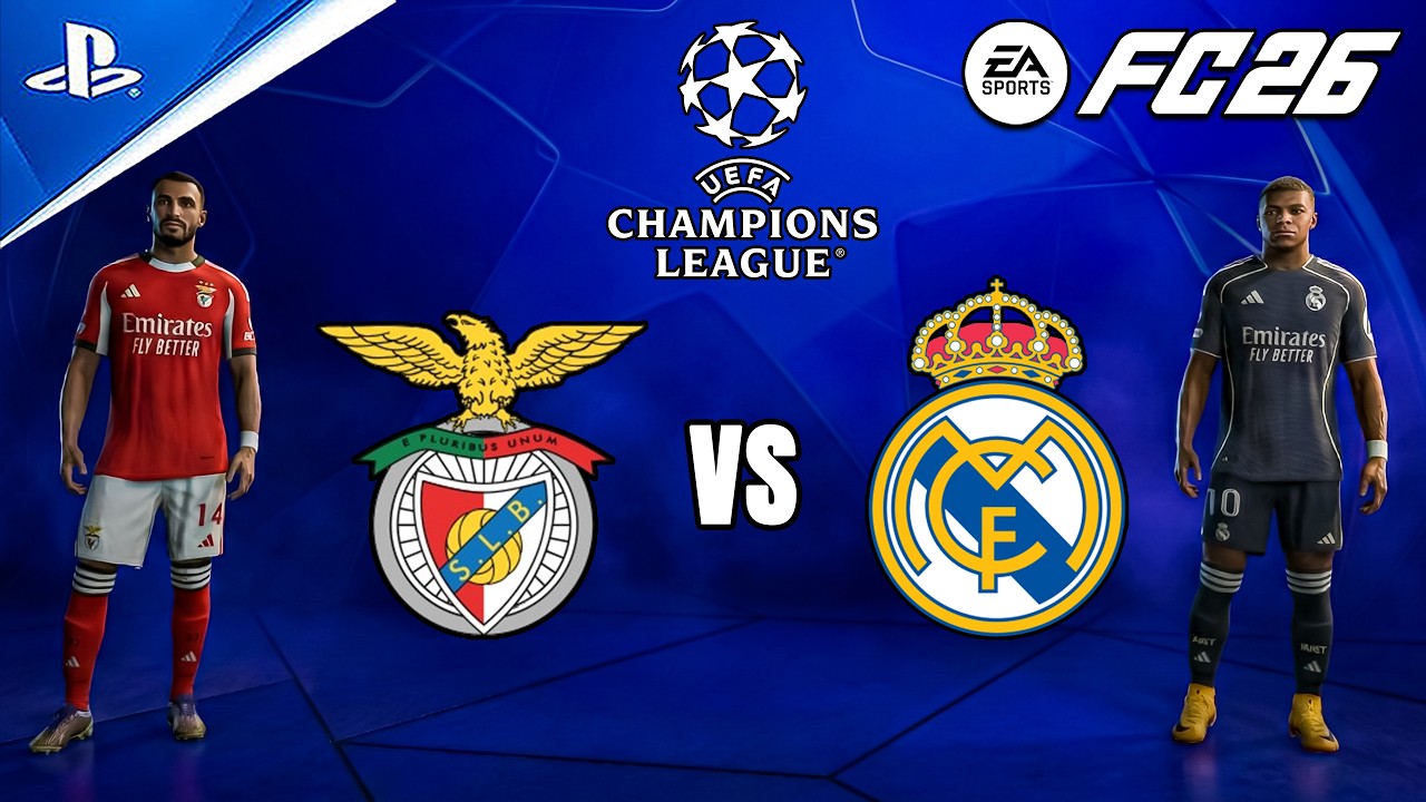 REAL MADRID REVENGE? Benfica vs Real Madrid | UCL Play-off Leg 1 | FC 26 PS5 [4K60]