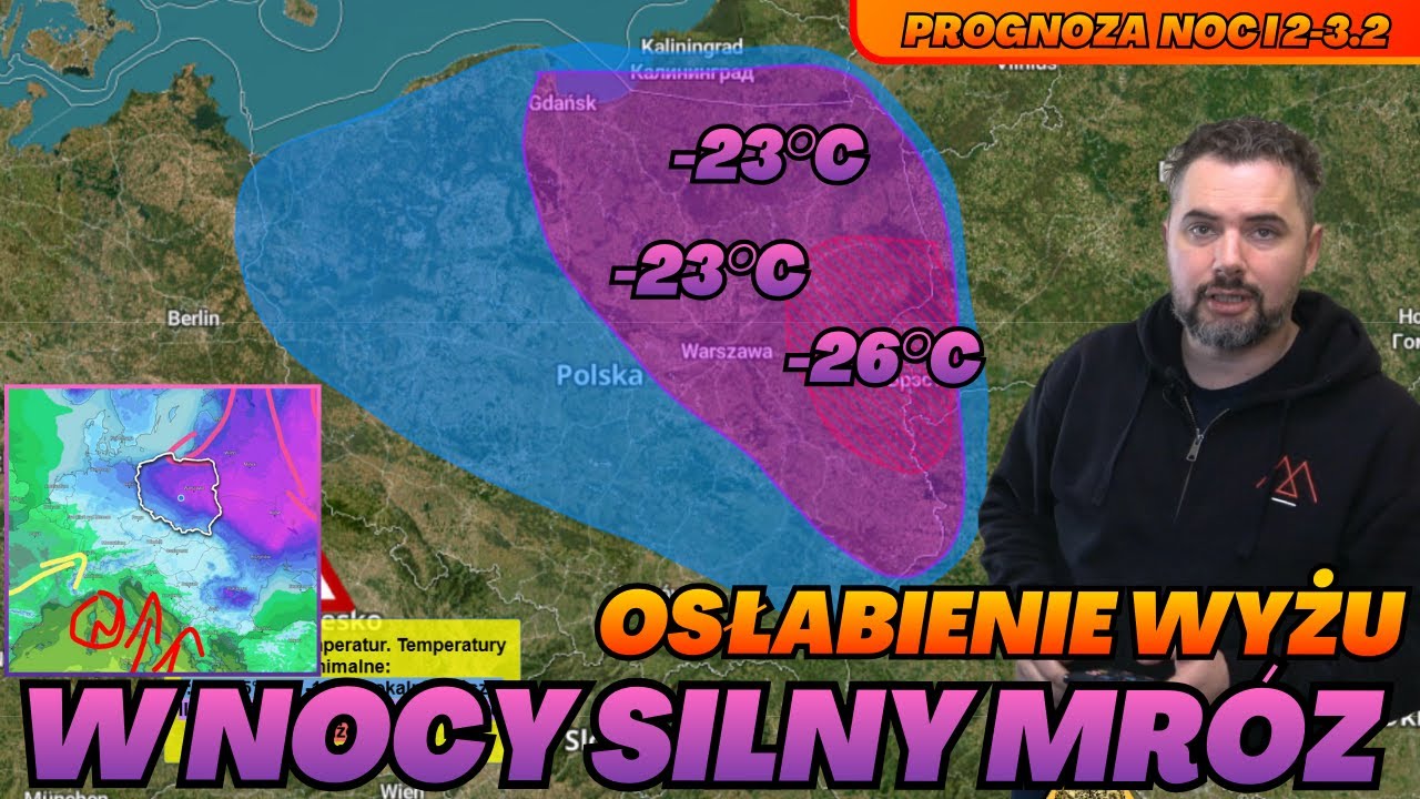 Silne mrozy w nocy. Na północnym wschodzie poniżej -23°C. Nadchodzą zmiany. Prognoza pogody