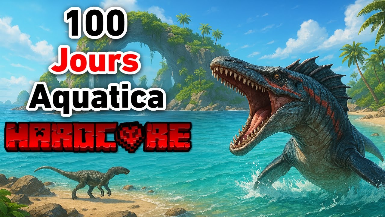 J'ai survécu 100 Jours en Hardcore sur Aquatica (ARK moddé )