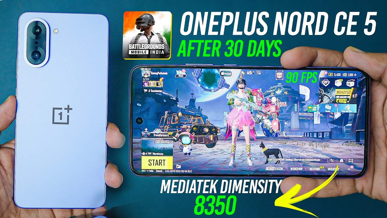 OnePlus Nord CE5 Long Term (30 Days+) BGMI Review🔥Best Gaming Phone Under 25K For 90FPS?