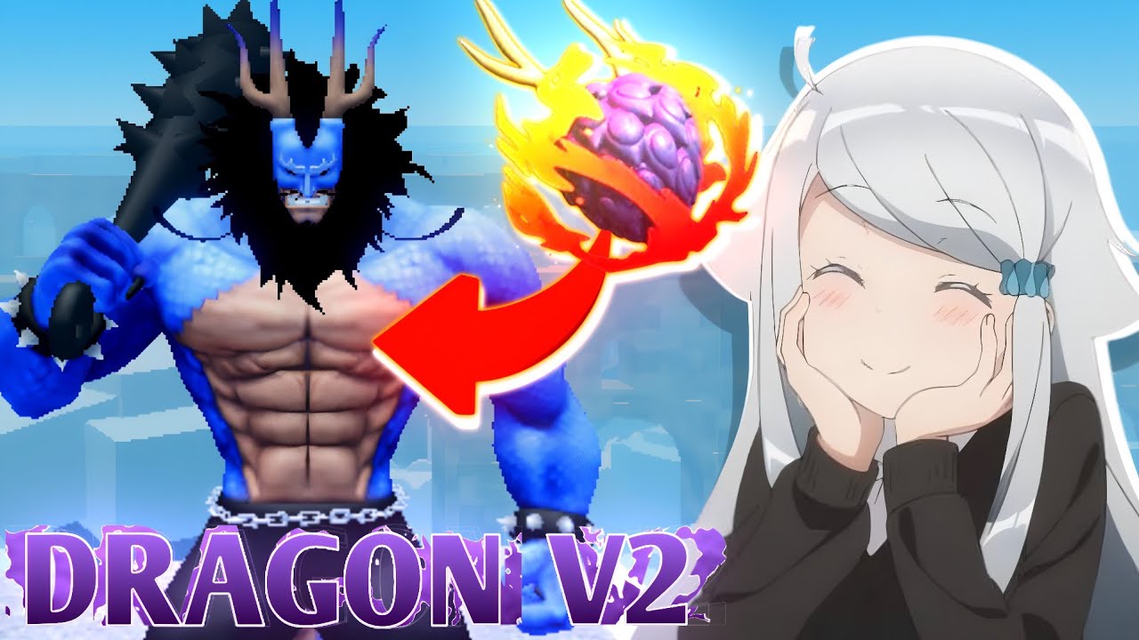 USANDO A DRAGON V2 NA RANKED NO FRUIT BATTLEGROUNDS - ROBLOX