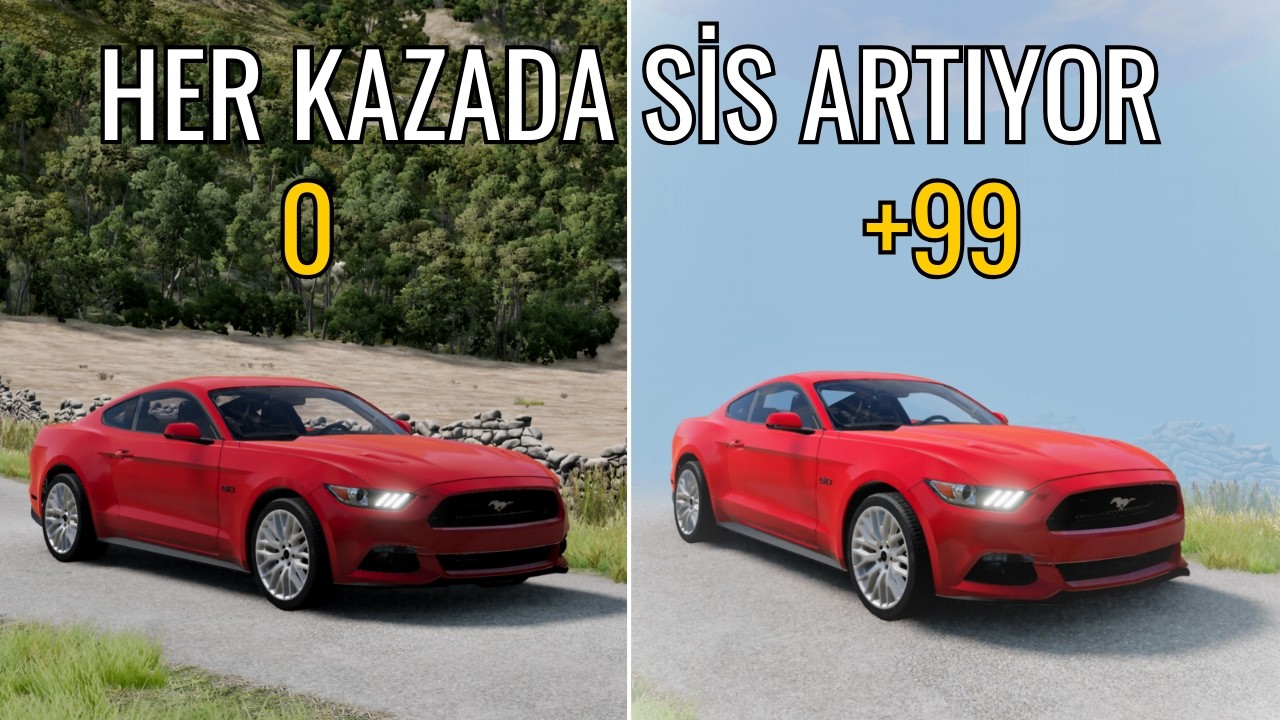 HER KAZA YAPTIĞIMDA SİS ARTIYOR! | BeamNG