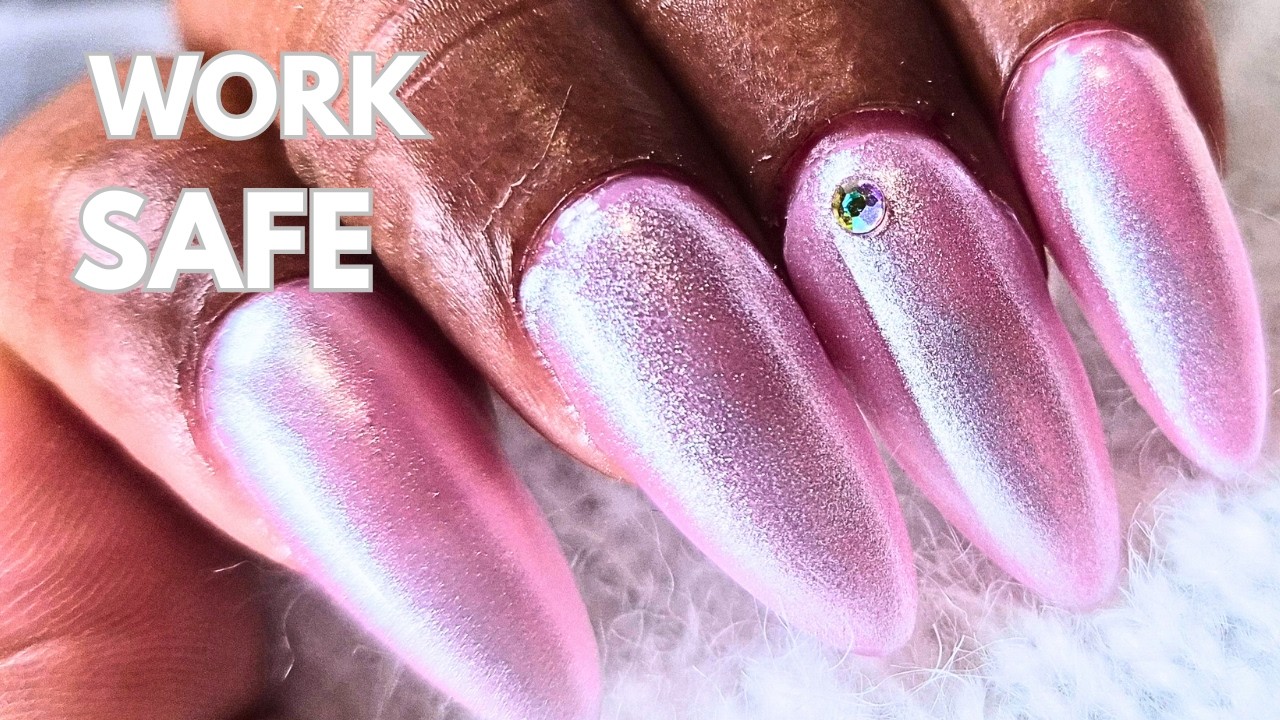 Work-Ready Pink Chrome Gel-X Nails (Beginner Friendly)Office Luxe.