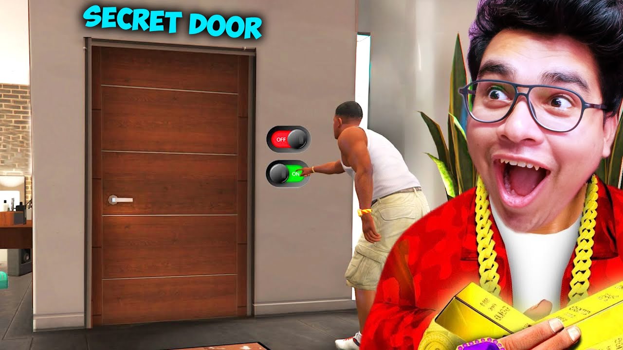GTA V : Franklin Opened THE MOST SECRET DOOR of HIS  House || Professor Of Pc Gaming