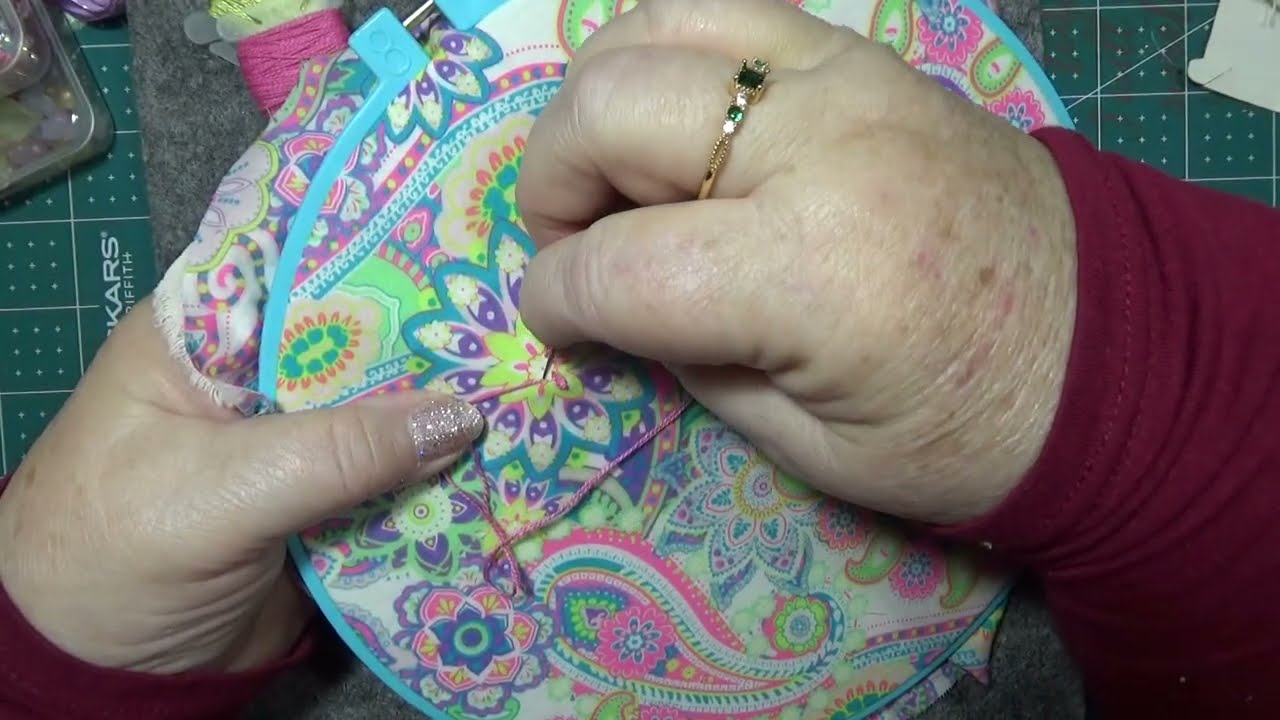 Using#Printed#Fabric# To Add Beads and Embroidery P1