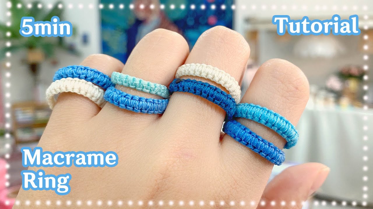 ENG) 5분만에 매듭반지 만들기! How to make Macrame rings in 5minutes