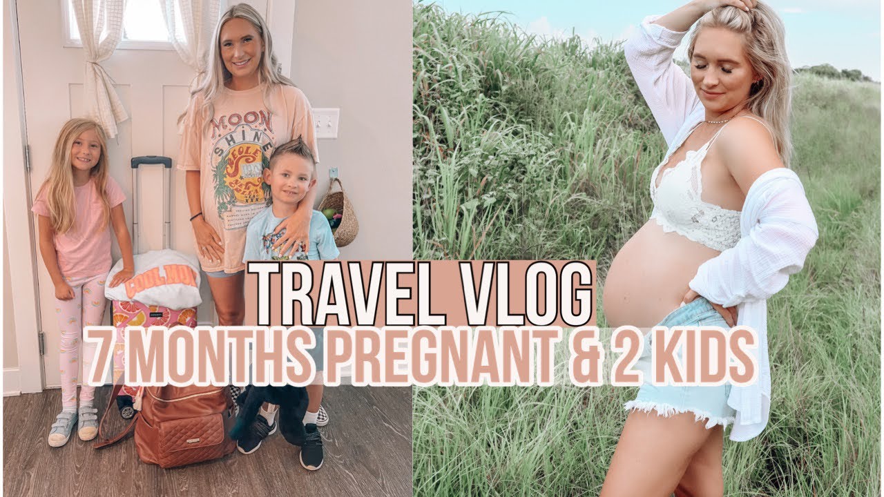 TRAVEL VLOG 30 WEEKS PREGNANT WITH 2 KIDS | FLYING WITH KIDS | MATERNITY PHOTOS | Alexis Green