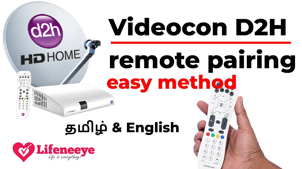 Videocon d2h remote pairing in English and Tamil, easy method