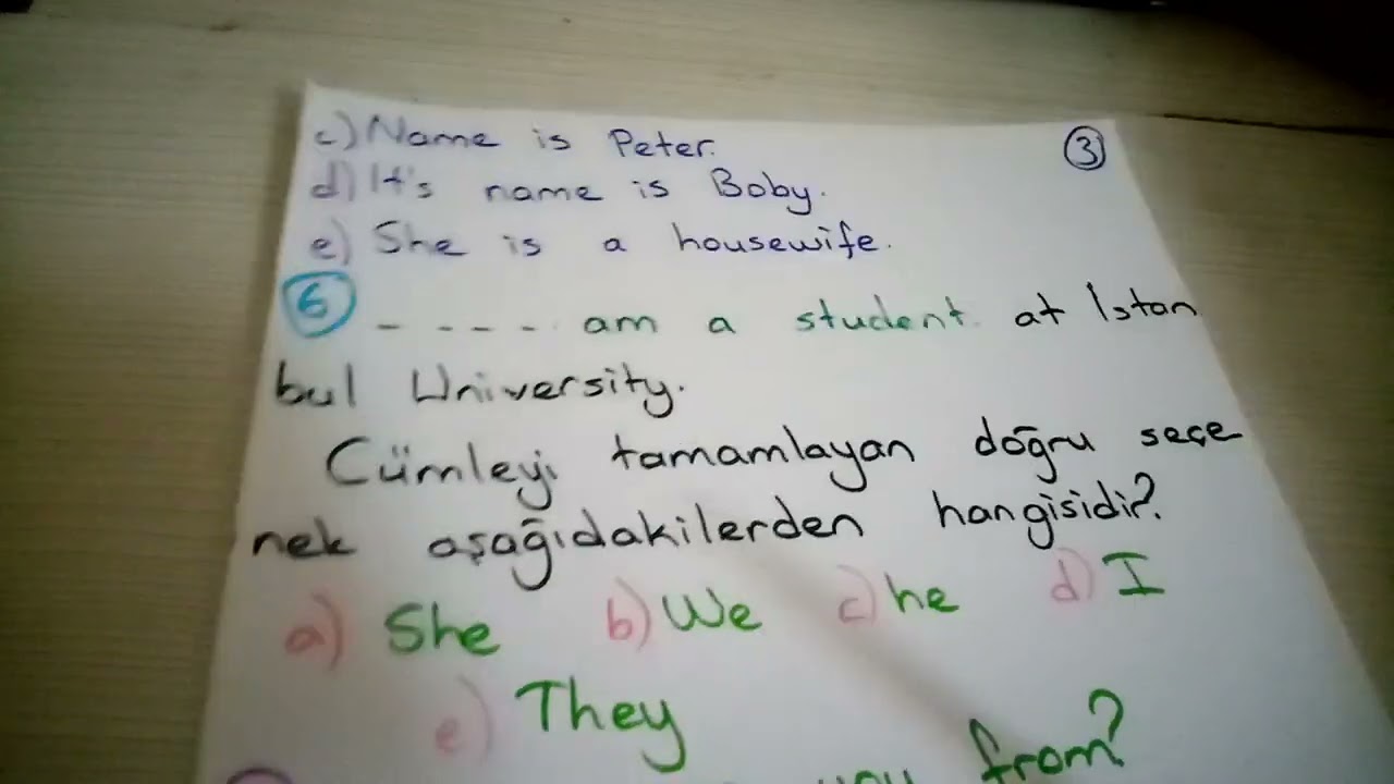 auzef İngilizce vize çıkmış sorular