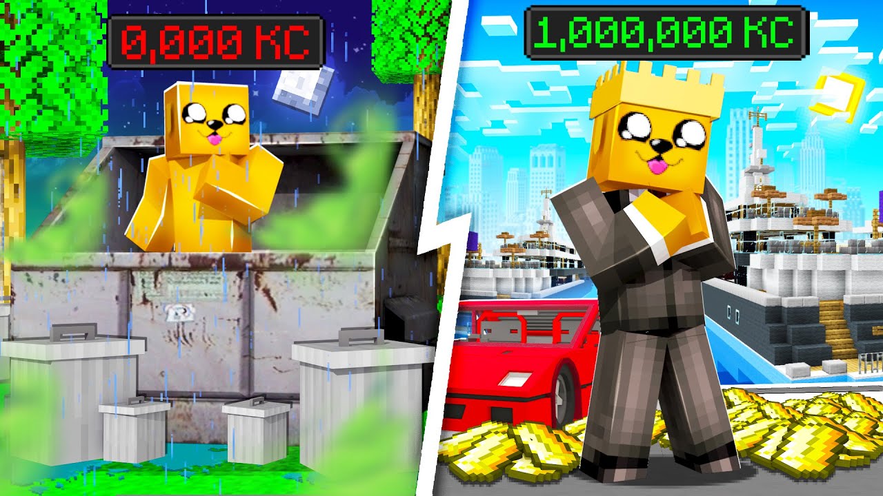 Od BEZDOMOVCE na 1,000,000,000 KČ za 24 HODIN v Minecraftu!
