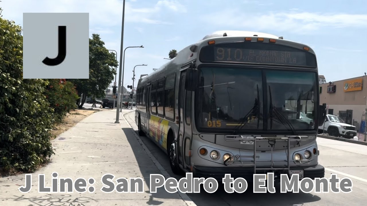 Los Angeles Metro J Line Bus Full Ride San Pedro to El Monte
