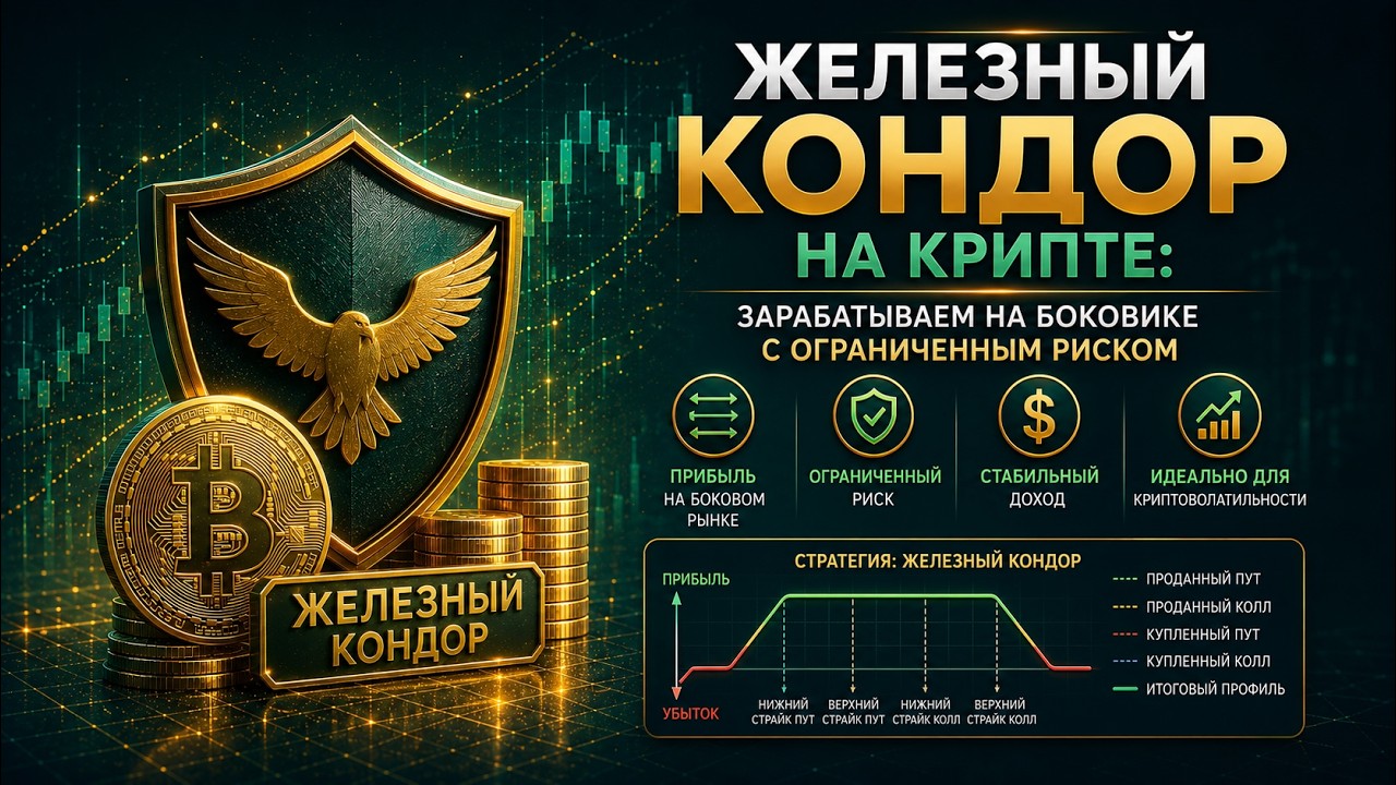 Железный кондор на крипте: зарабатываем на боковике с ограниченным риском