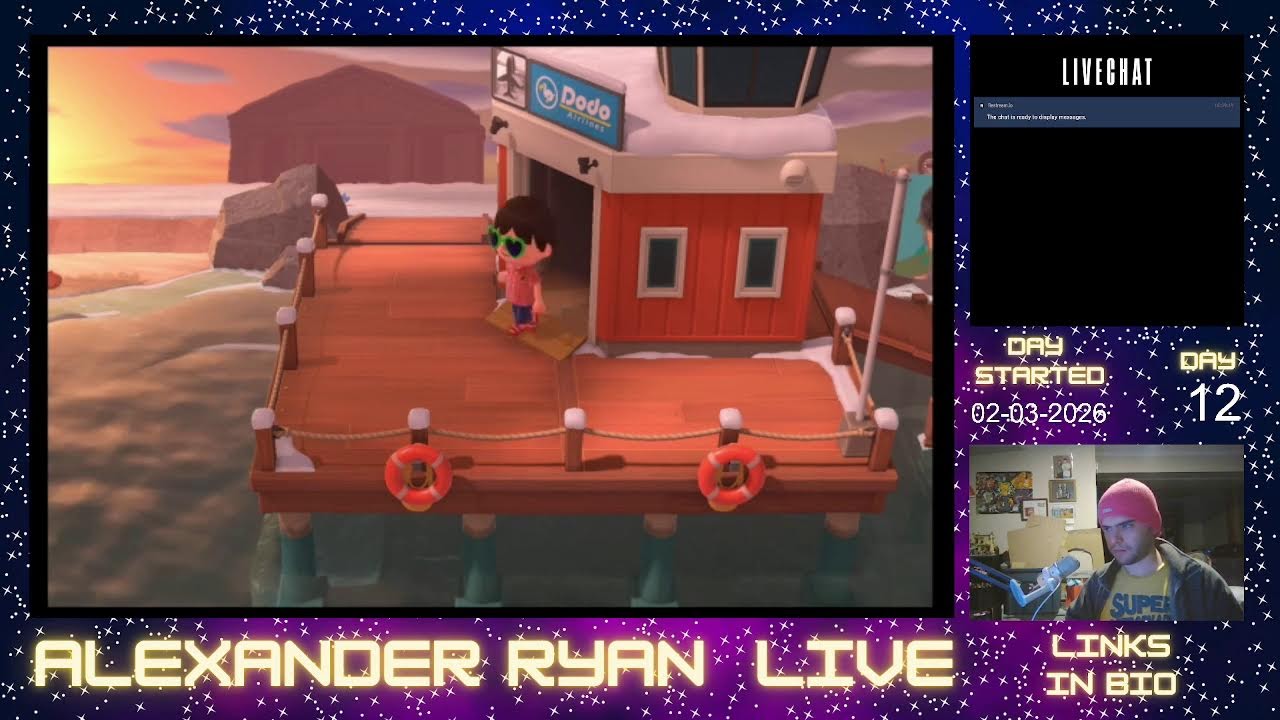 Alexander Ryan LIVE: Playing Animal Crossing everyday for a year Day 12