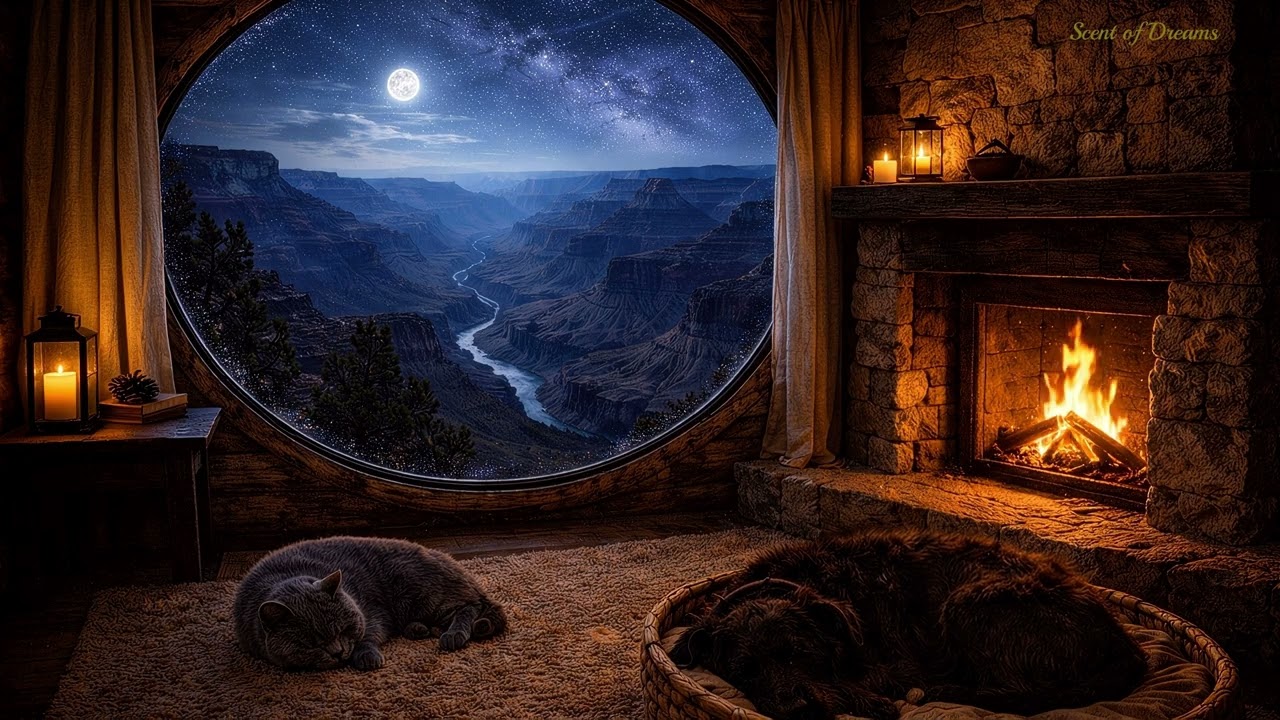  8H Luna & Kira Grand Canyon Fireplace Soft Wind