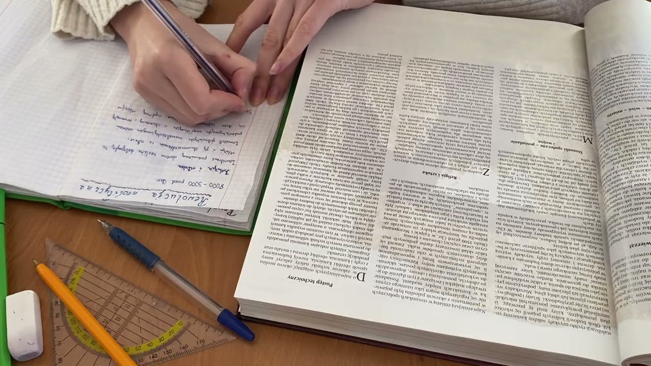 ASMR Day Studying (Inaudible Whisper, Pen Writing) / ASMR Dzień nauki (szepty, pisanie długopisem) 