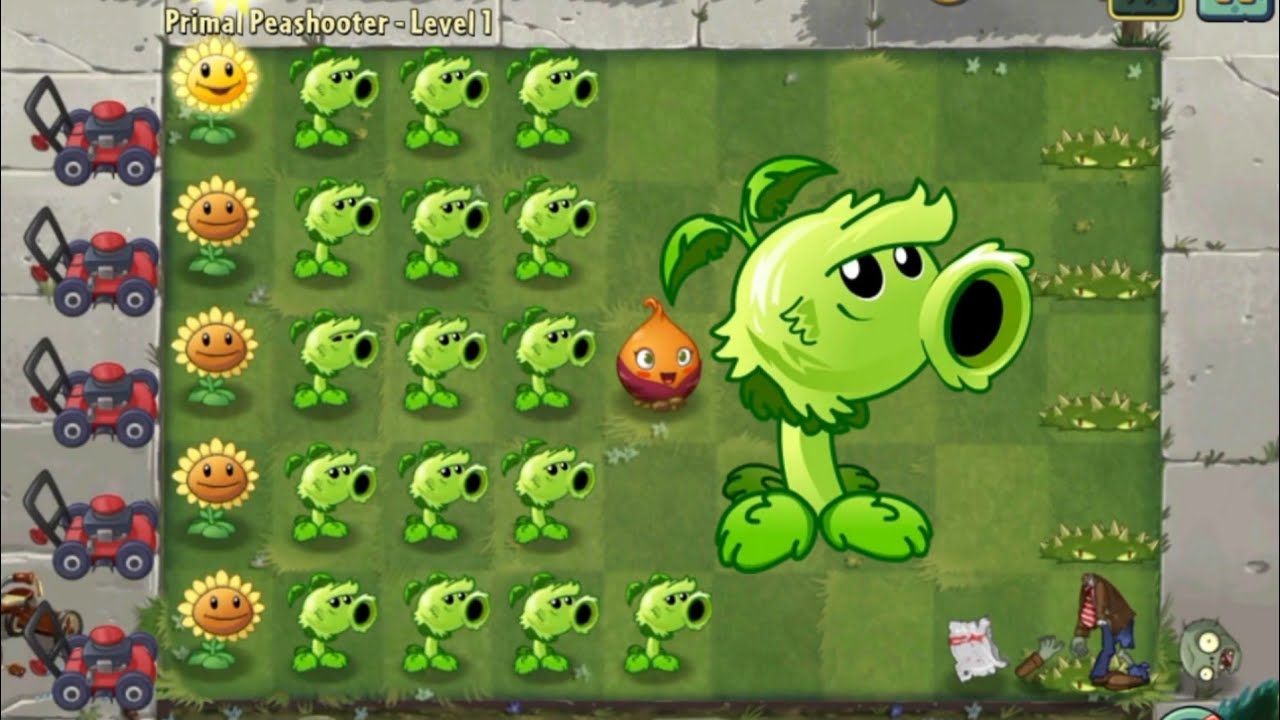Primal Peashooter Level 1 - 5 | New Plant Nursery Event | Plants vs Zombies 2 | Gameplay EA Games 