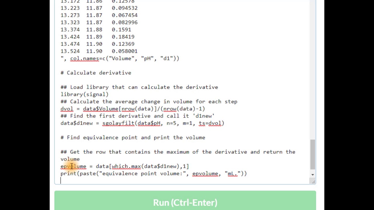 R tutorial for analyzing titration curves
