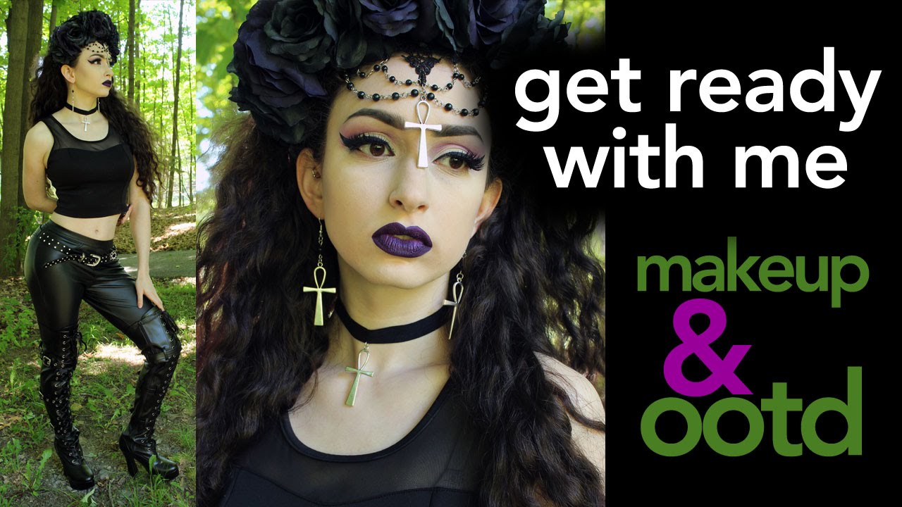 GRWM: Makeup & OOTD (featuring my new flower headdress from Psyclops Carnival!)