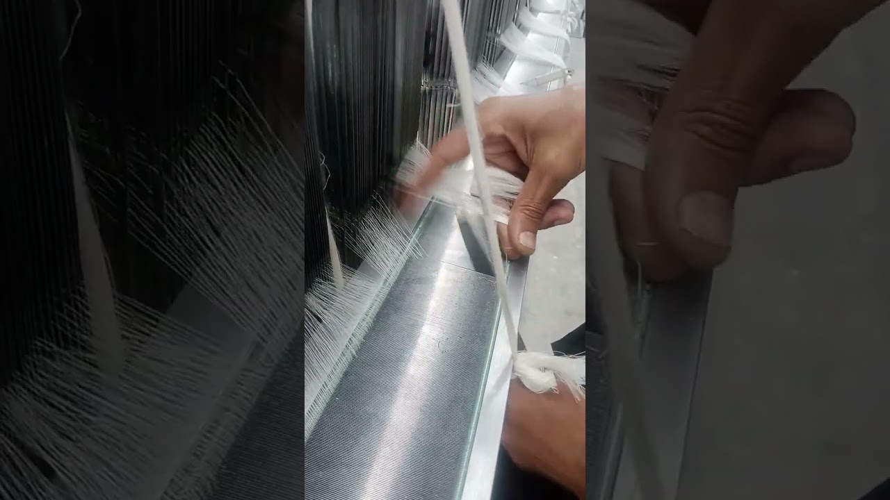 Magic of textile weaving Reed sarning #textiles #textileindustry #reedsarnig#waving