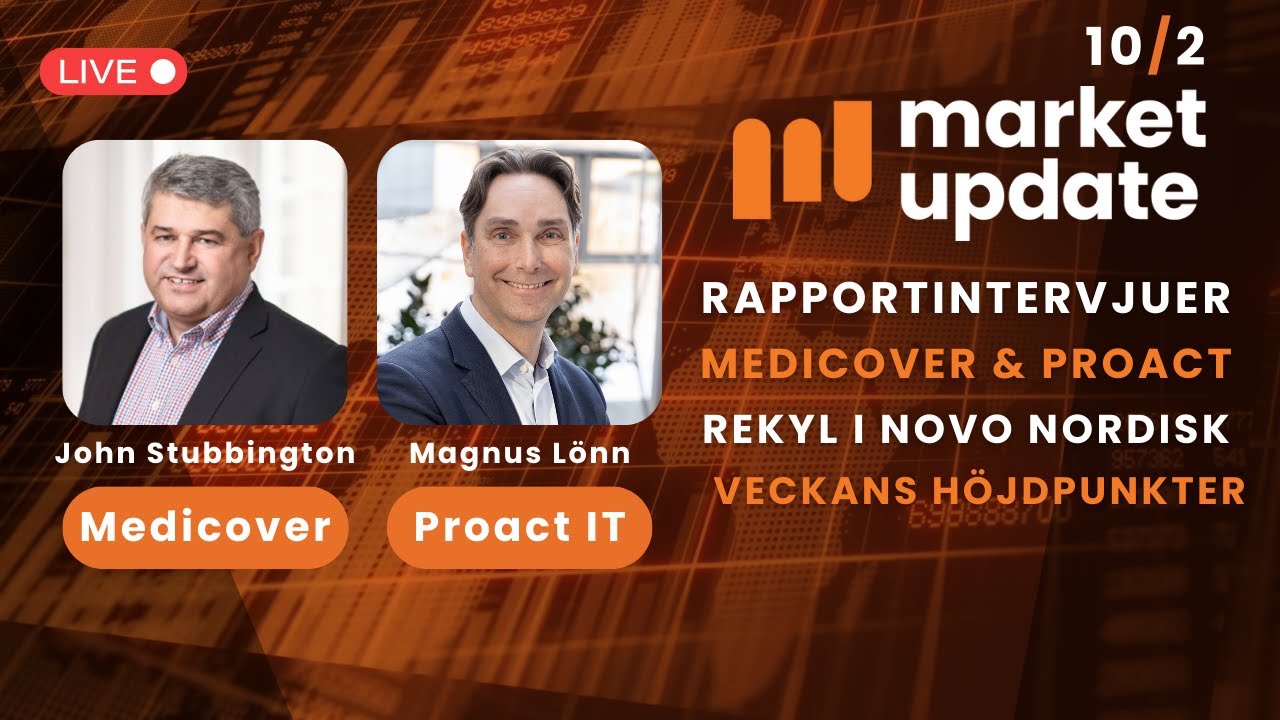 LIVE Rapportintervju med Medicover & Proact IT - Tung makrovecka i korten | Market Update 10/2