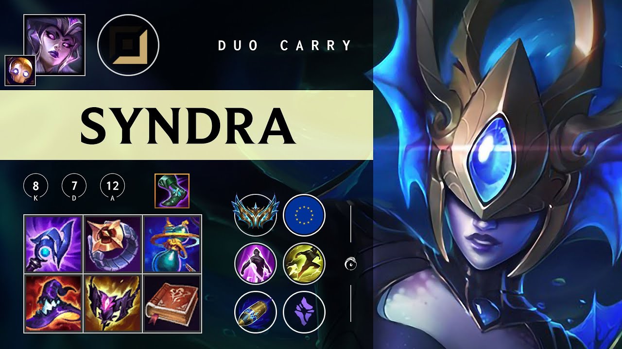 Syndra Carry vs Caitlyn - EUW Challenger Patch 26.01