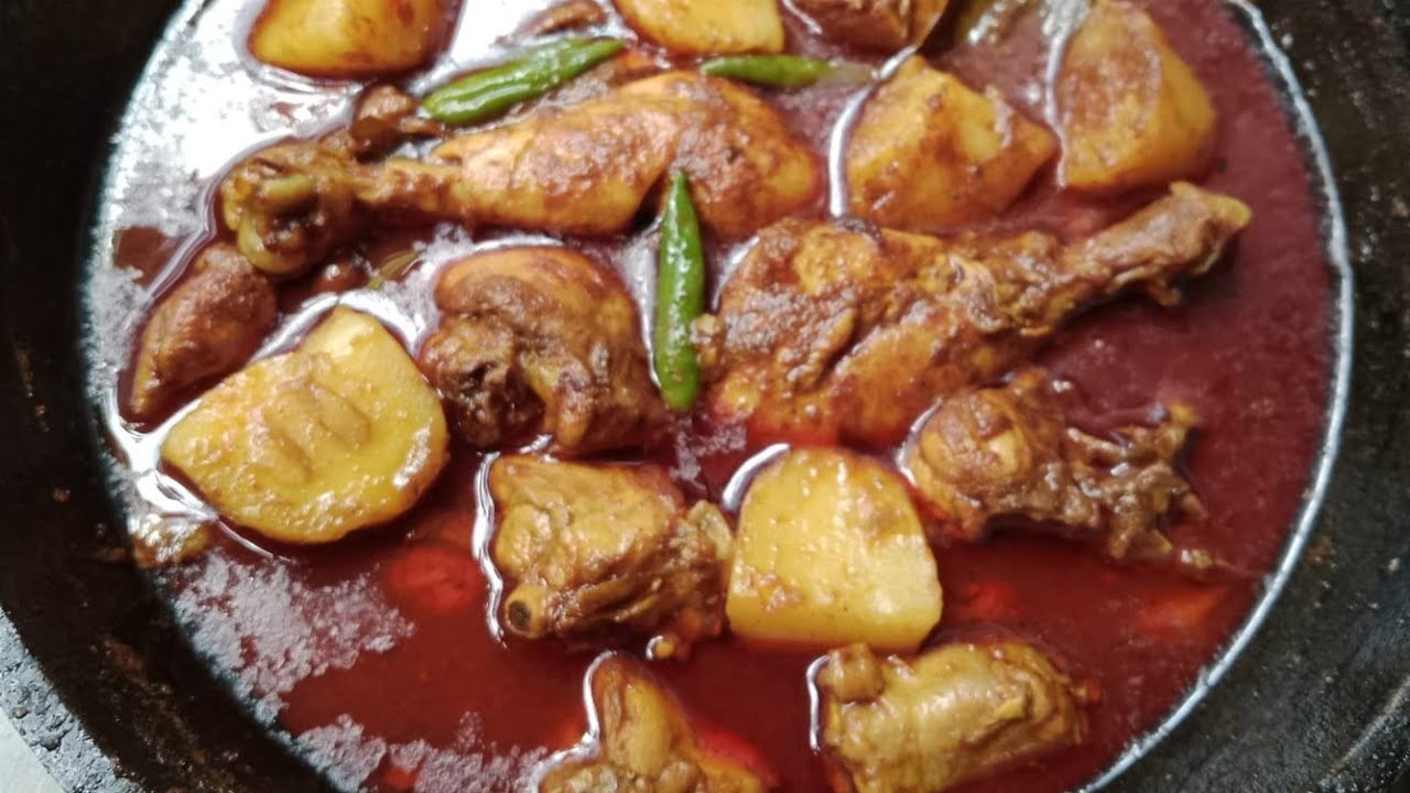 নতুন আলু দিয়ে মজাদার চিকেন রান্না রেসিপি || চিকেন রান্না || 