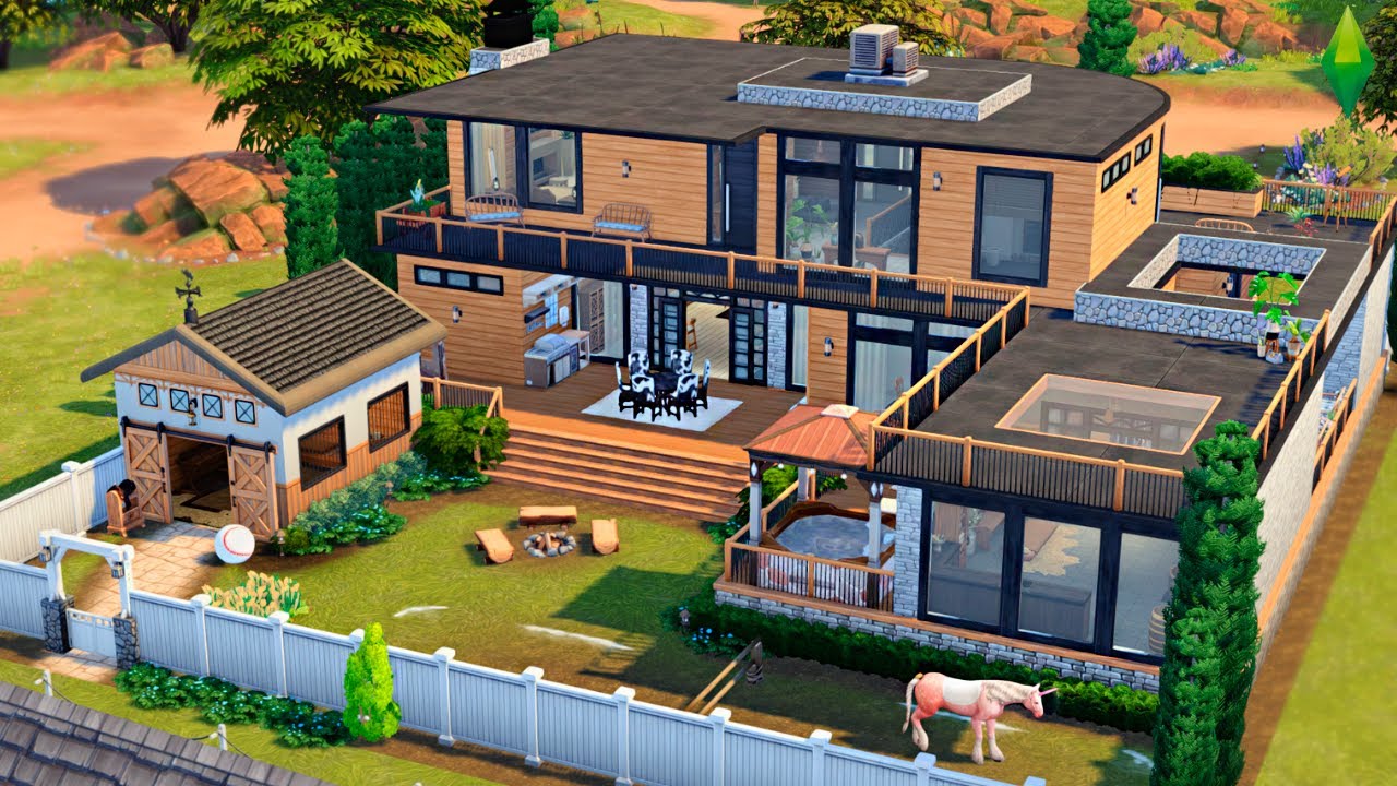 🌼CASA DE RANCHO MODERNA | TOMANDO AS RÉDEAS / Horse Ranch | THE SIMS 4: Speed Build