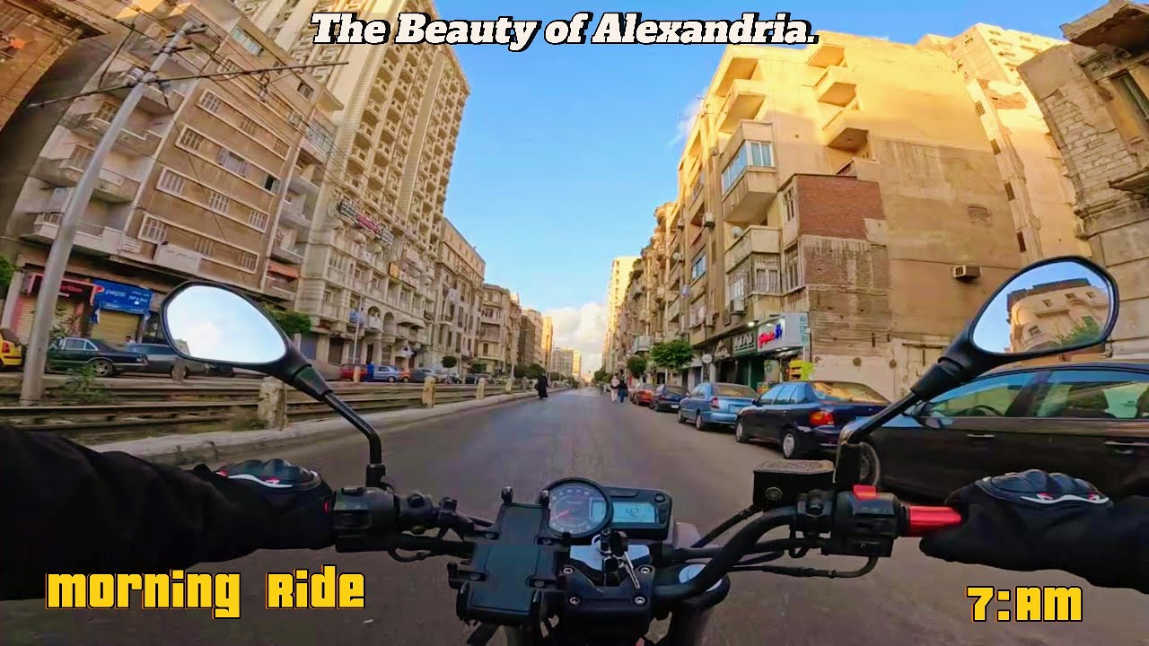 جولة صباحية في شوارع الأسكندرية بجوار الترام وصولا لمحطة الرمل